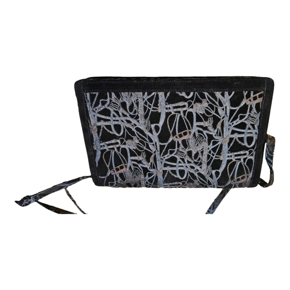 Bruno Magli Black Silver Crossbody Bag - Picture 8 of 12